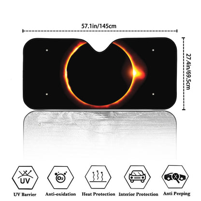 Total Solar Eclipse Print Car Windshield Sun Shade