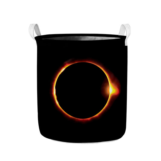 Total Solar Eclipse Print Collapsible Laundry Basket