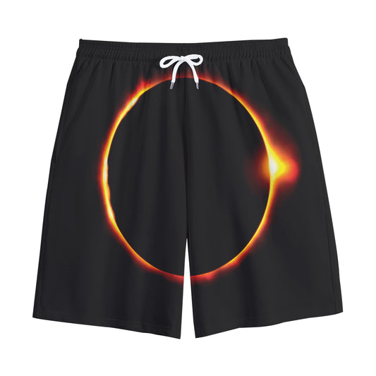 Total Solar Eclipse Print Cotton Shorts