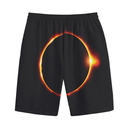 Total Solar Eclipse Print Cotton Shorts