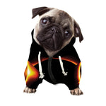 Total Solar Eclipse Print Dog Zip Up Hoodie