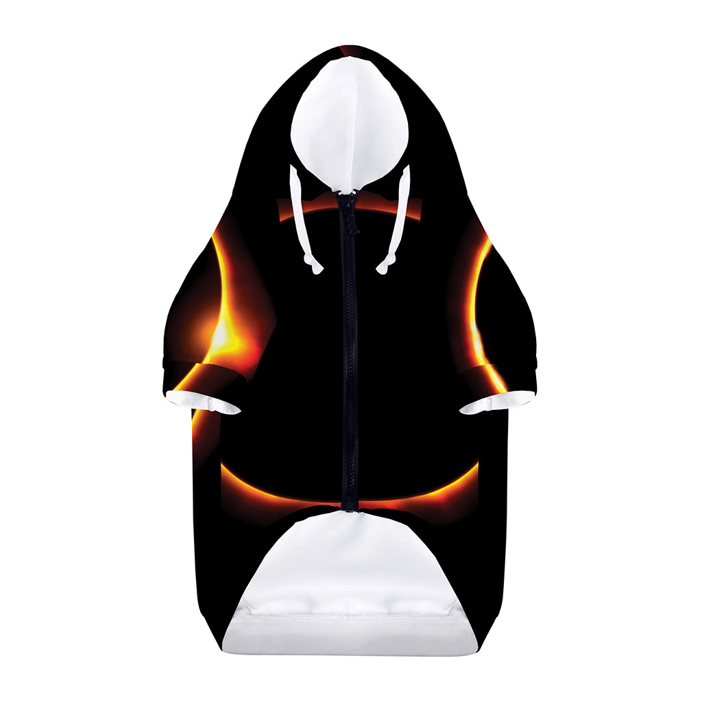 Total Solar Eclipse Print Dog Zip Up Hoodie
