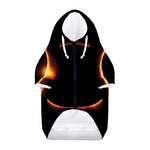 Total Solar Eclipse Print Dog Zip Up Hoodie