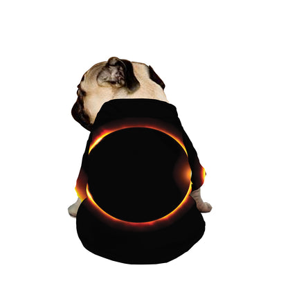 Total Solar Eclipse Print Dog Zip Up Jacket