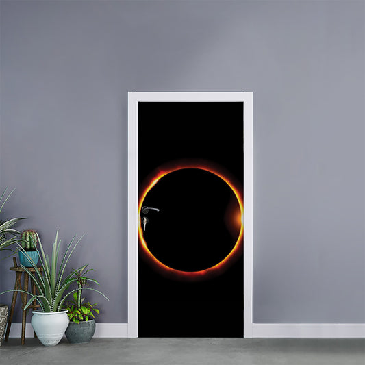 Total Solar Eclipse Print Door Sticker