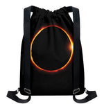 Total Solar Eclipse Print Drawstring Backpack