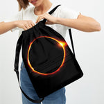 Total Solar Eclipse Print Drawstring Backpack
