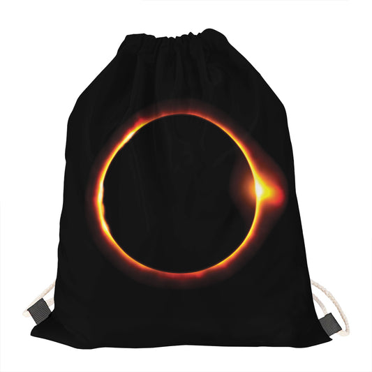 Total Solar Eclipse Print Drawstring Bag