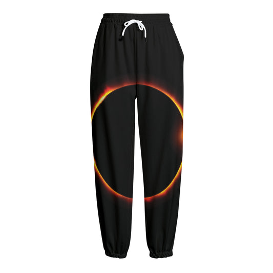 Total Solar Eclipse Print Fleece Lined Knit Pants