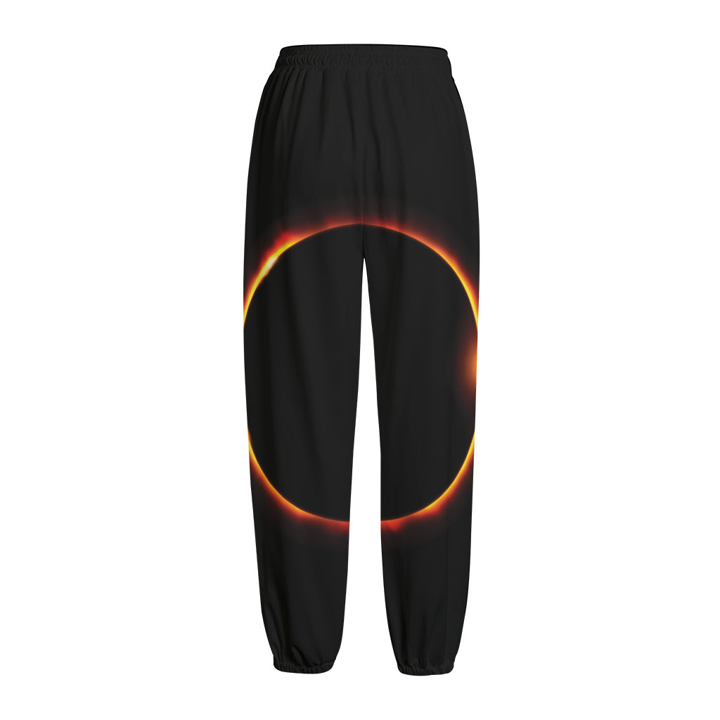 Total Solar Eclipse Print Fleece Lined Knit Pants