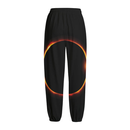 Total Solar Eclipse Print Fleece Lined Knit Pants