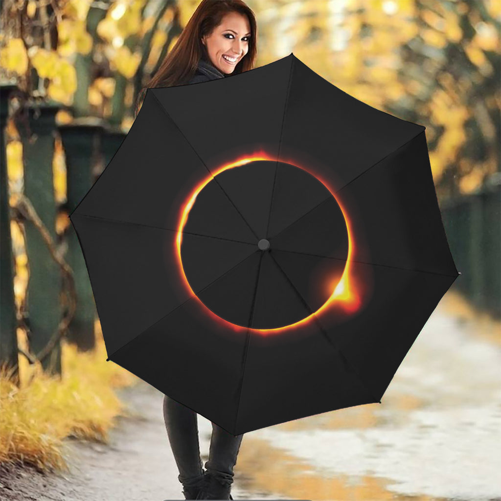 Total Solar Eclipse Print Foldable Umbrella