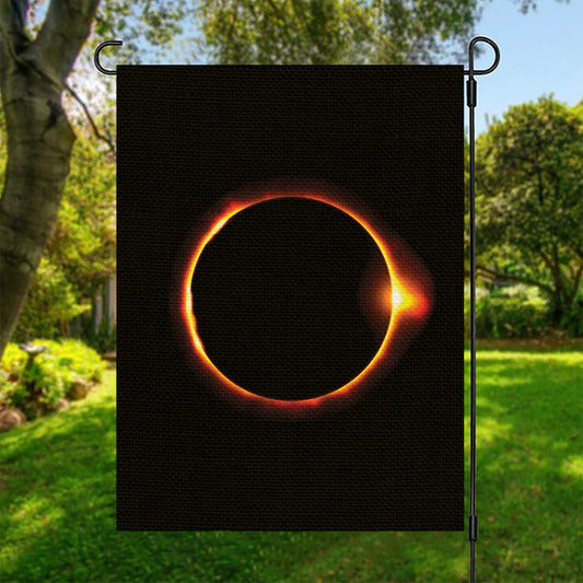 Total Solar Eclipse Print Garden Flag