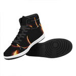 Total Solar Eclipse Print High Top Leather Sneakers