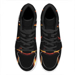 Total Solar Eclipse Print High Top Leather Sneakers