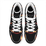 Total Solar Eclipse Print High Top Leather Sneakers