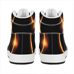 Total Solar Eclipse Print High Top Leather Sneakers