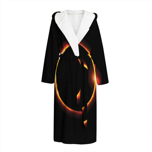 Total Solar Eclipse Print Hooded Bathrobe