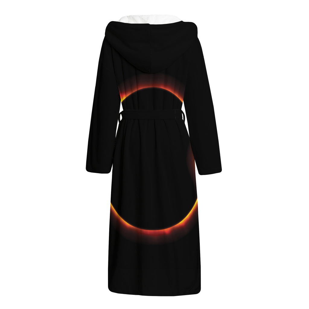 Total Solar Eclipse Print Hooded Bathrobe