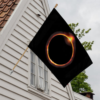 Total Solar Eclipse Print House Flag