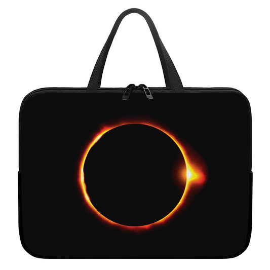 Total Solar Eclipse Print Laptop Sleeve With Handle