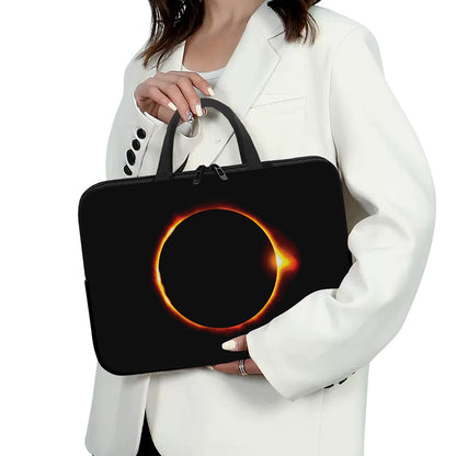 Total Solar Eclipse Print Laptop Sleeve With Handle