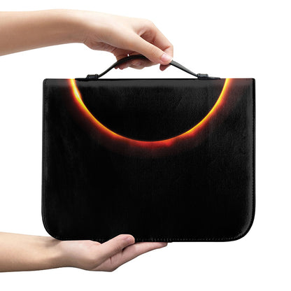 Total Solar Eclipse Print Leather Bible Cover