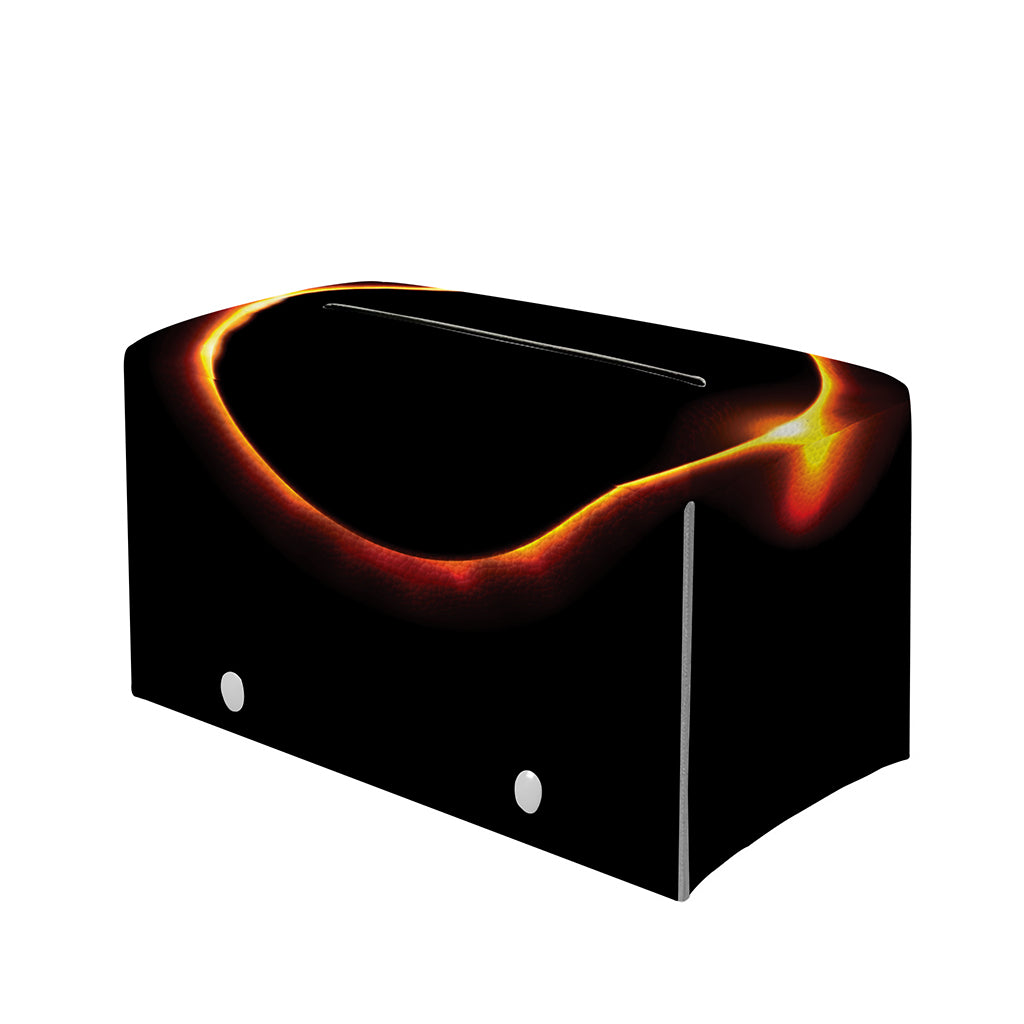 Total Solar Eclipse Print Leather Tissue Box Cover