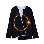 Total Solar Eclipse Print Long Sleeve Short Coat