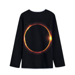 Total Solar Eclipse Print Long Sleeve Short Coat