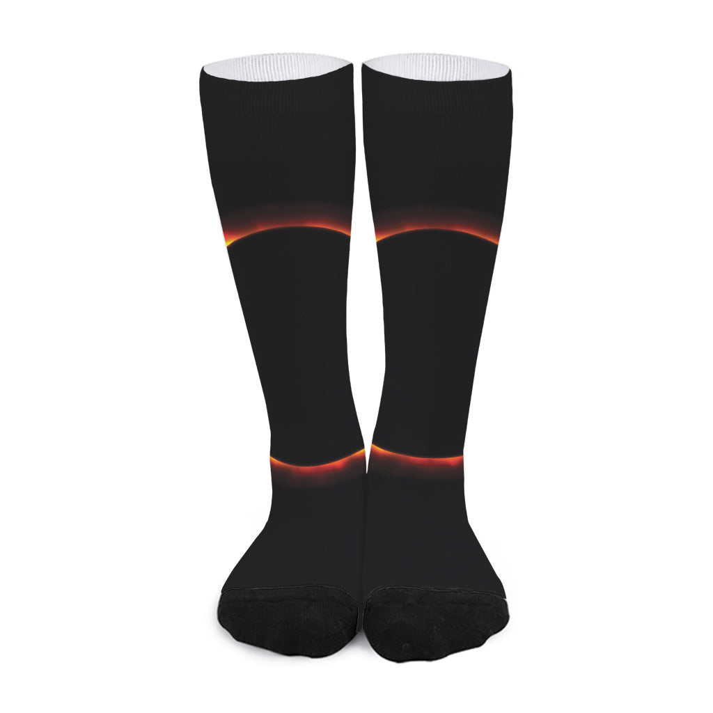 Total Solar Eclipse Print Long Socks