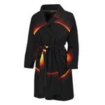Total Solar Eclipse Print Men's Bathrobe