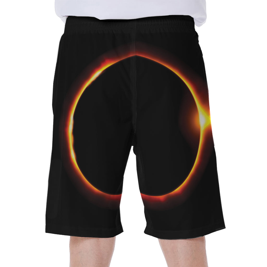 Total Solar Eclipse Print Men's Beach Shorts