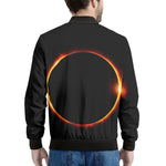Total Solar Eclipse Print Men's Bomber Jacket
