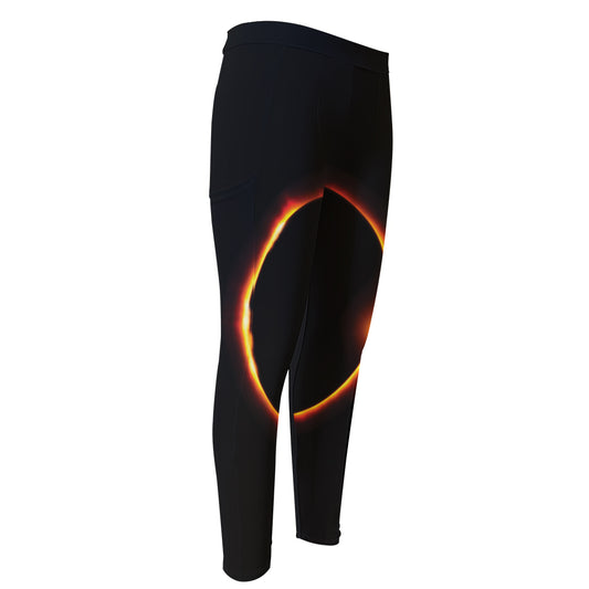 Total Solar Eclipse Print Men's Compression Pants