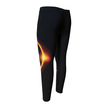 Total Solar Eclipse Print Men's Compression Pants