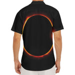 Total Solar Eclipse Print Men's Deep V-Neck Shirt
