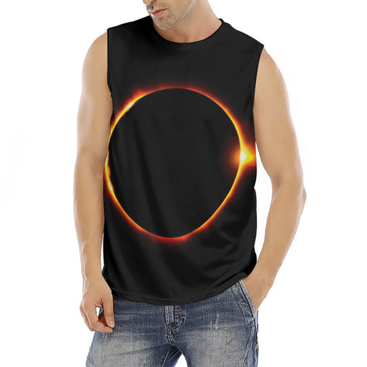 Total Solar Eclipse Print Men's Fitness Tank Top
