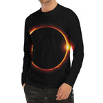 Total Solar Eclipse Print Men's Long Sleeve Rash Guard