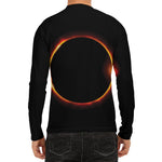Total Solar Eclipse Print Men's Long Sleeve Rash Guard