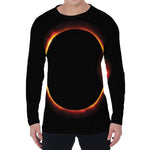 Total Solar Eclipse Print Men's Long Sleeve T-Shirt