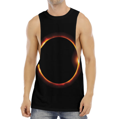 Total Solar Eclipse Print Men's Muscle Tank Top