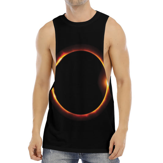 Total Solar Eclipse Print Men's Muscle Tank Top