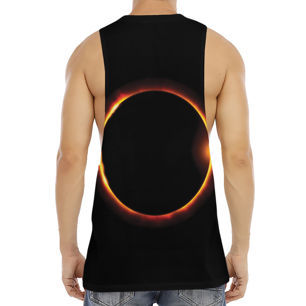 Total Solar Eclipse Print Men's Muscle Tank Top
