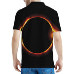 Total Solar Eclipse Print Men's Polo Shirt