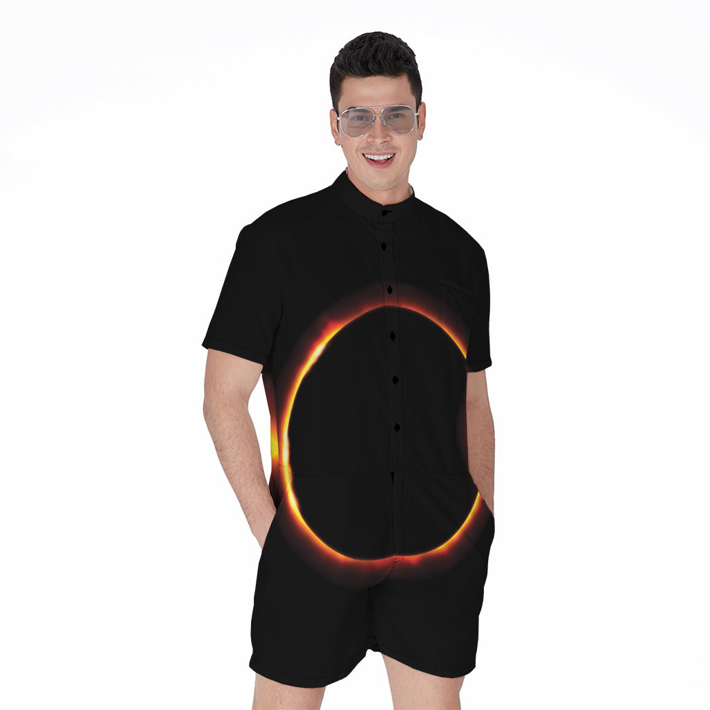 Total Solar Eclipse Print Men's Rompers