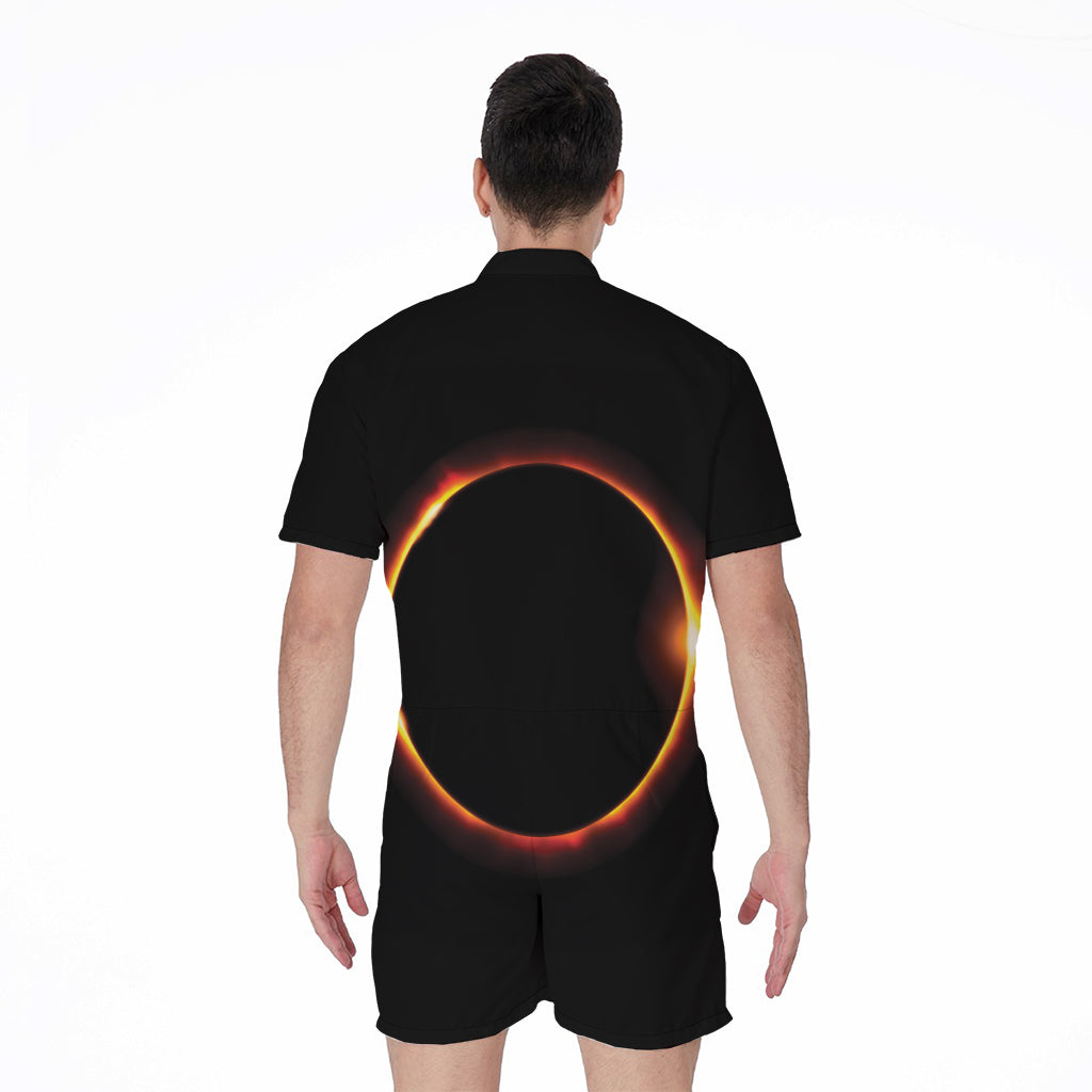 Total Solar Eclipse Print Men's Rompers