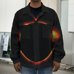 Total Solar Eclipse Print Men's Shirt Jacket