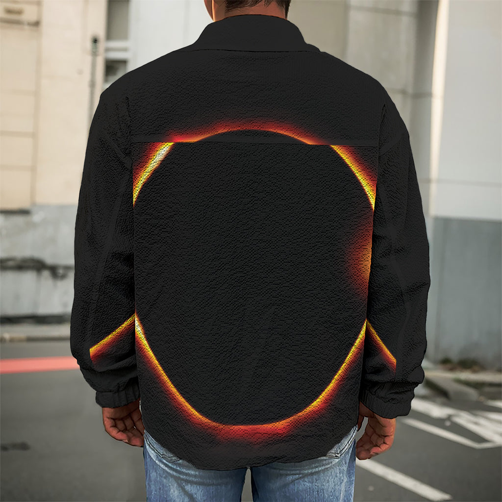 Total Solar Eclipse Print Men's Shirt Jacket