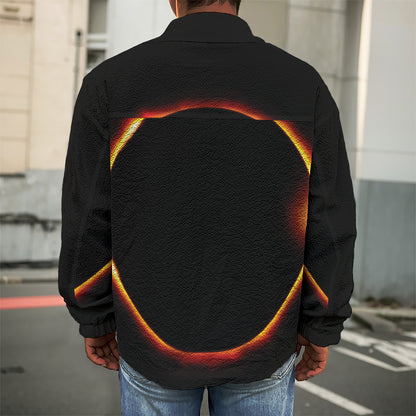Total Solar Eclipse Print Men's Shirt Jacket
